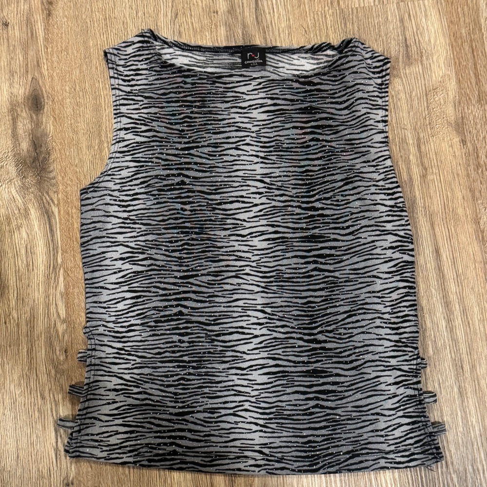 Y2K Rhinstone Zebra Too Cutouts SMALL